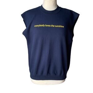 HARVEY FAIRCLOTH "Everyone Loves the Sunshine" Muscle Sweatshirt Tank Medium